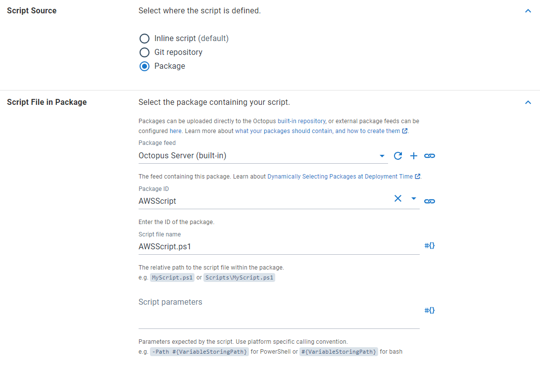 AWS script package